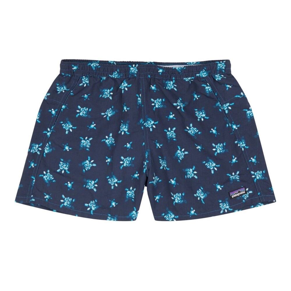 Patagonia Navy Blue Turtle Print Women's Shorts